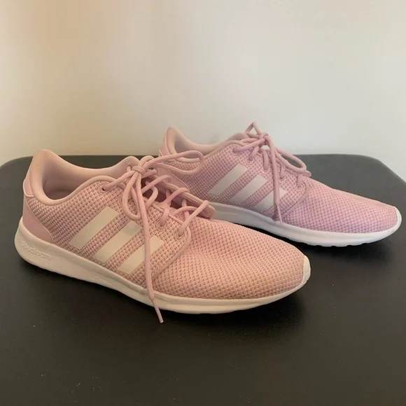 Adidas Cloudfoam QT Racer Running Shoes Women’s SZ 10 Pink with White Strips - Picture 2 of 8